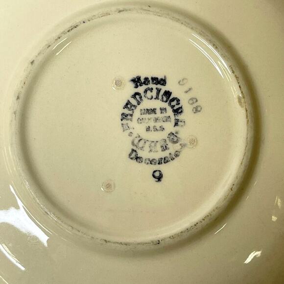 Lot of 4 Vintage Franciscan Apple Tea Cups & Saucers Hand Decorated, Made in USA - Picture 12 of 16